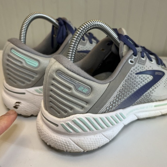 Brooks‎ Adrenaline GTS 22 Shoes Womens Size 7.5 Grey Purple Running Sneaker Read - Picture 6 of 11